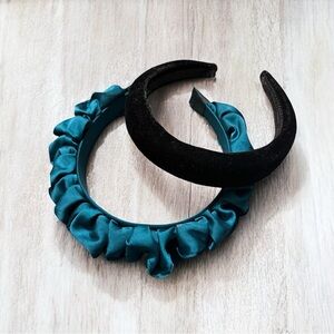 Elegant Black and aqua blue Headband Set